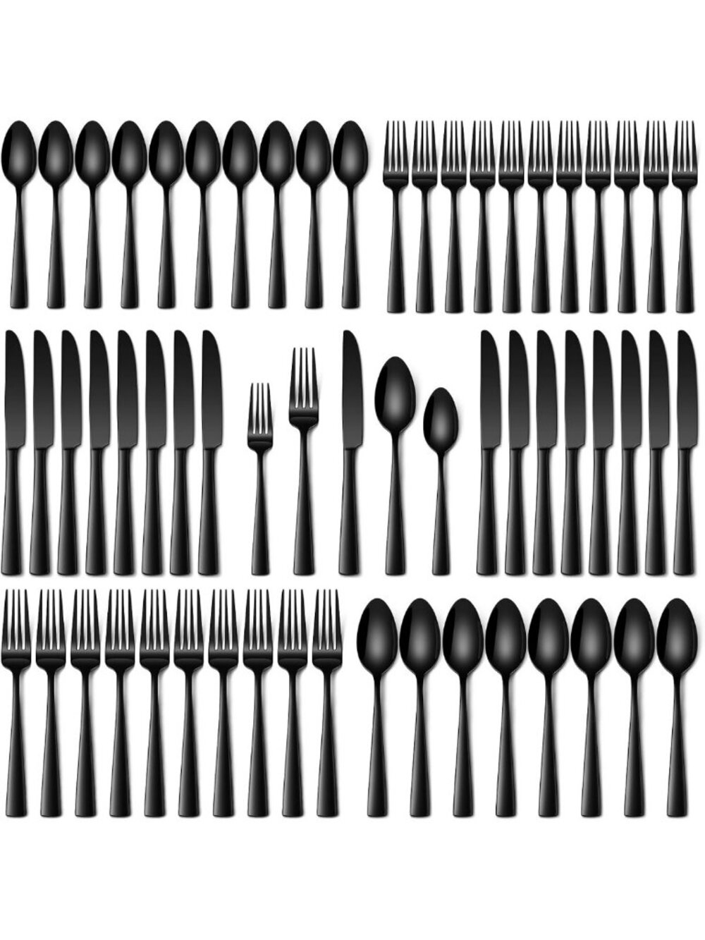 60 Pcs Stainless Steel Flatware Set for 12 - Mirror Polished Cutlery, Dishwasher